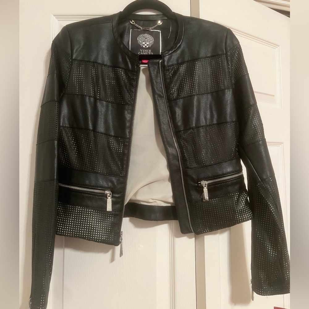 Vince Camuto Black Leather Jacket